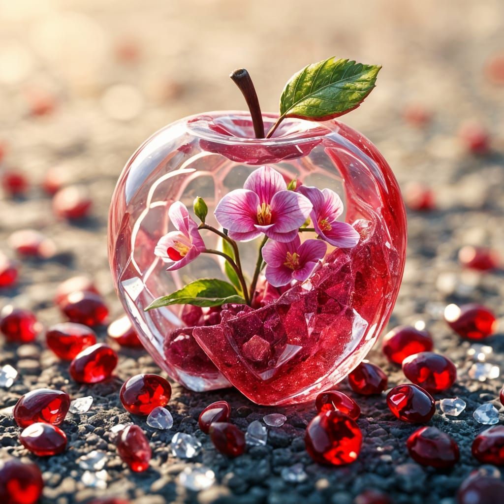 Spring Orchids in the Crystal Apple  by @CrystalAnimal