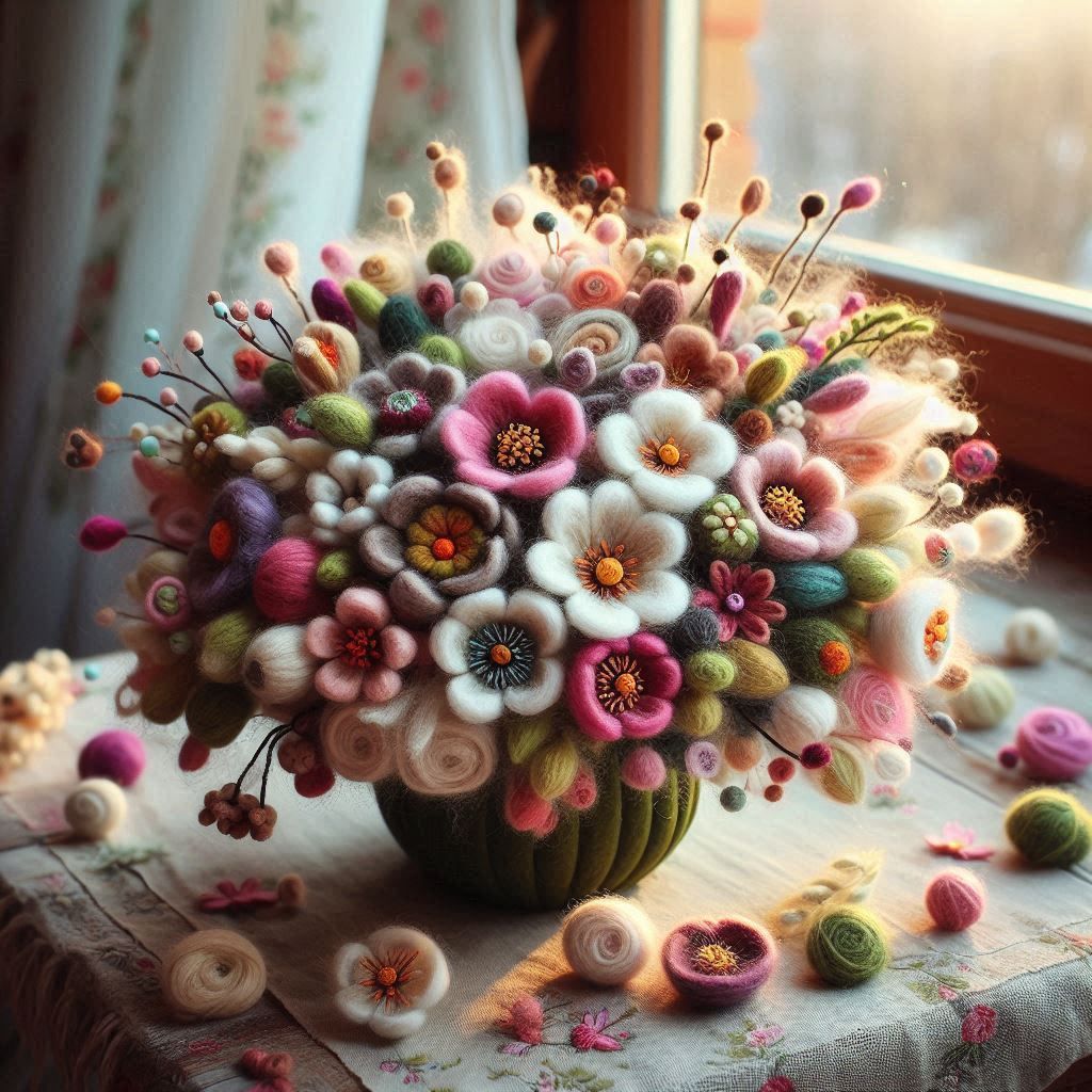 Felted flowers
