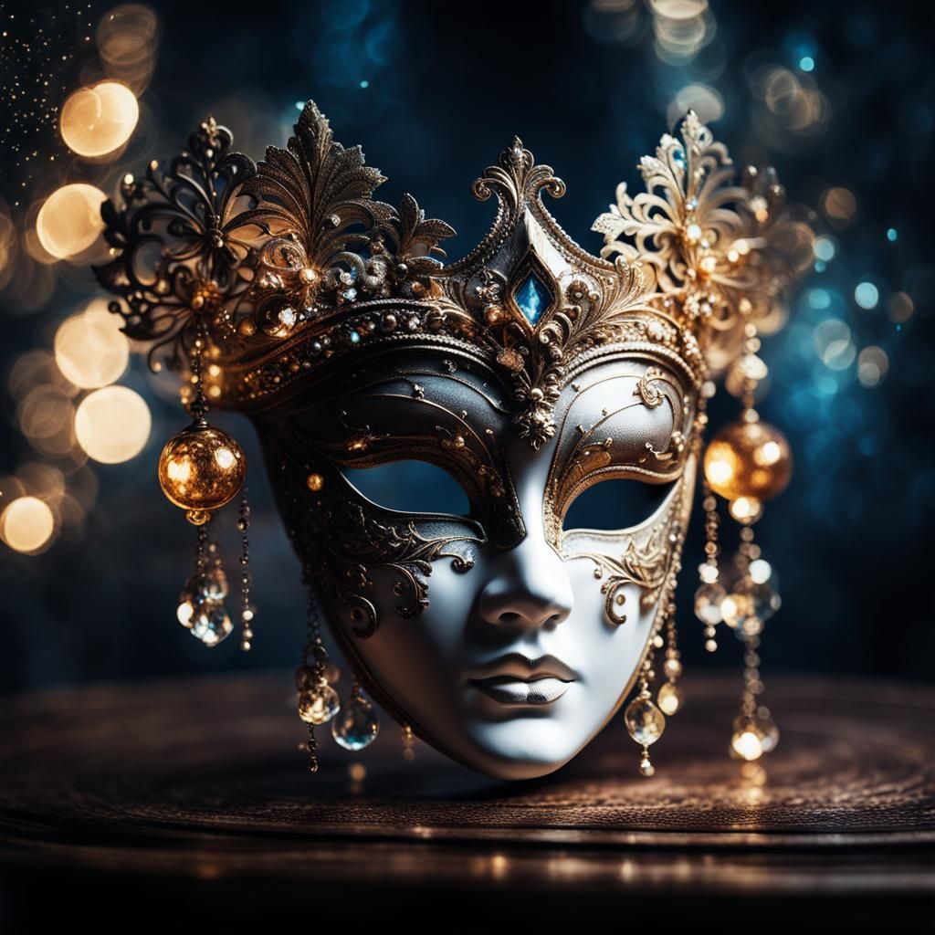 Venetian porcelain mask - AI Generated Artwork - NightCafe Creator