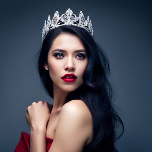 Queen of the night Close-up portrait, color portrait, photography studio lighting, canon lens, shot on dslr, 64 megapixe...