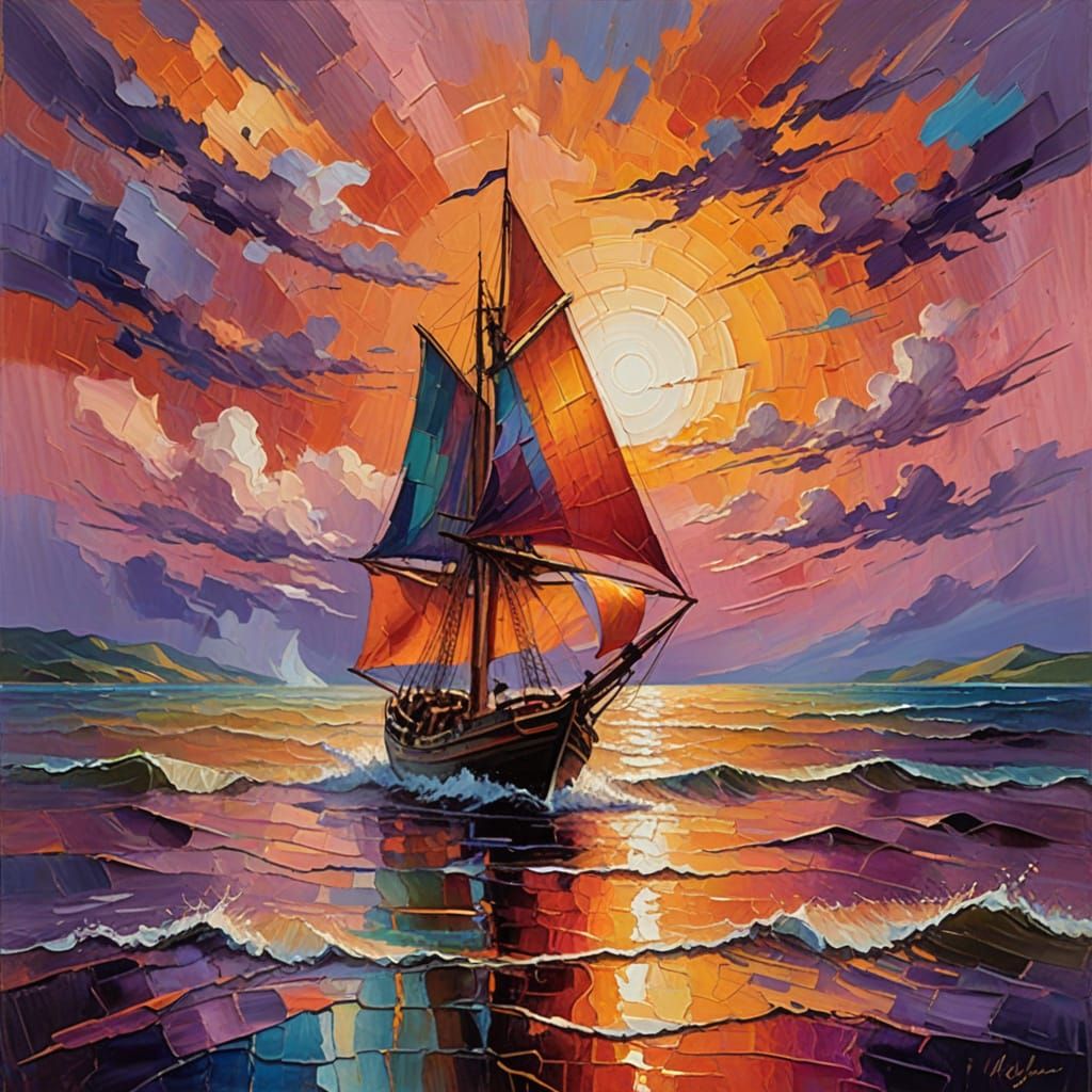 Painting of a Ship.  by @Emlix