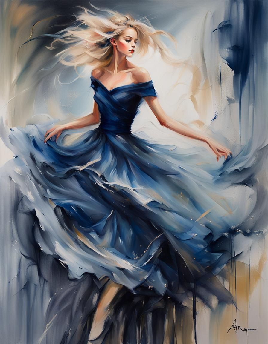 Woman in Blue