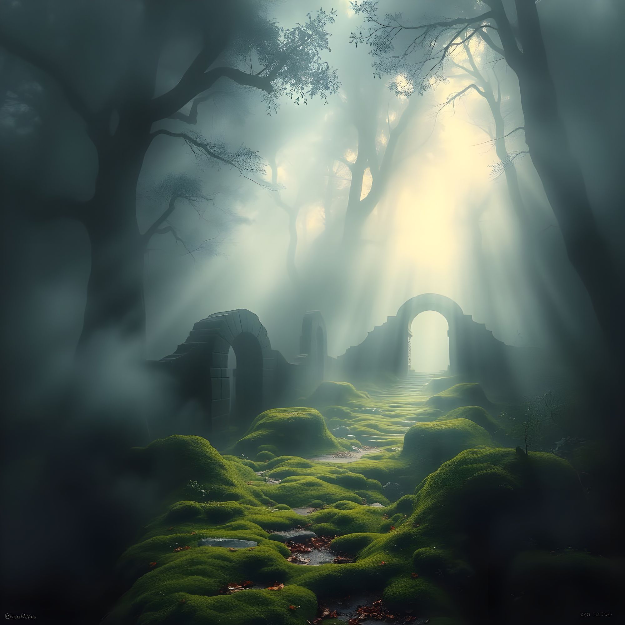 Foggy forest