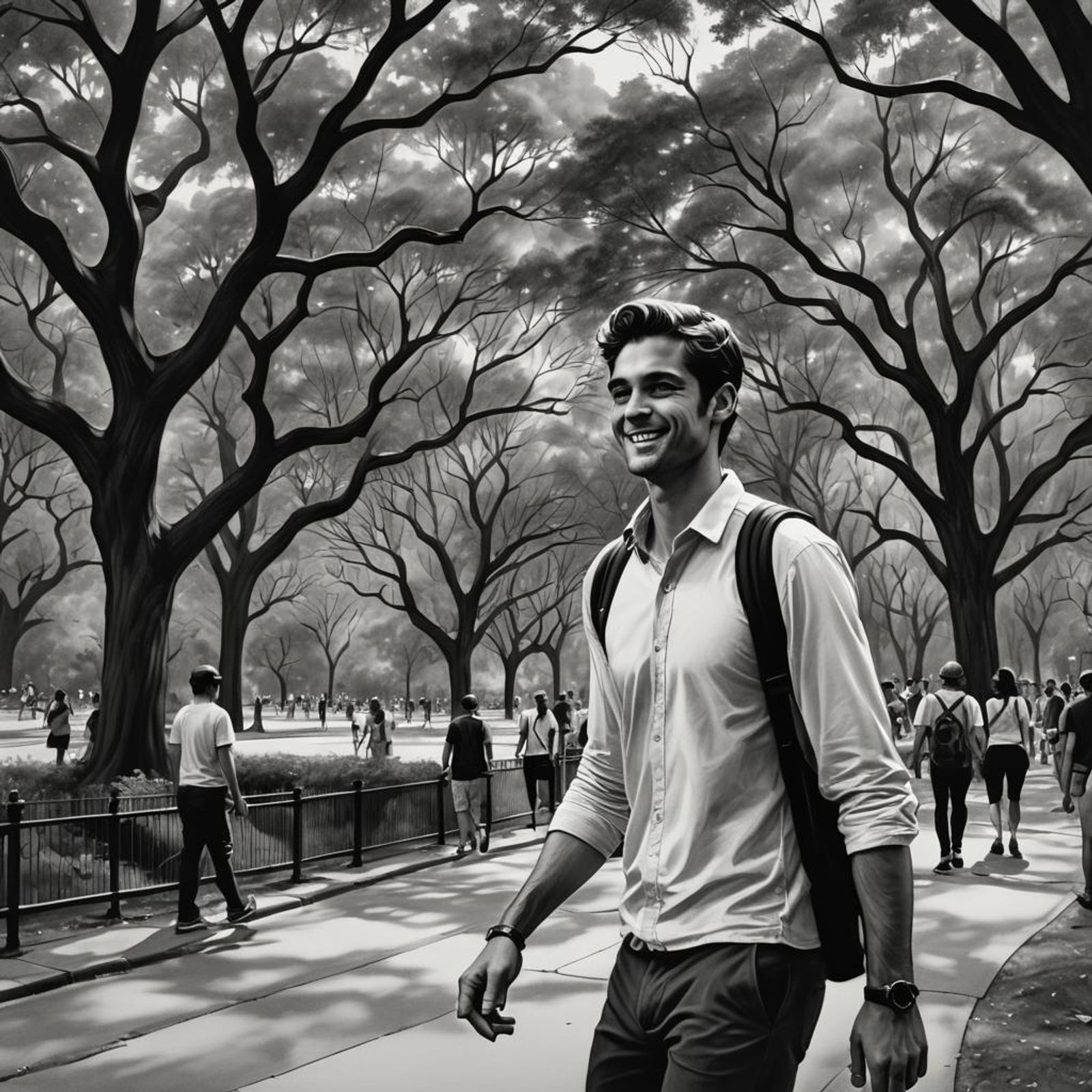 Sean in Central Park NYC - AI Generated Artwork - NightCafe Creator