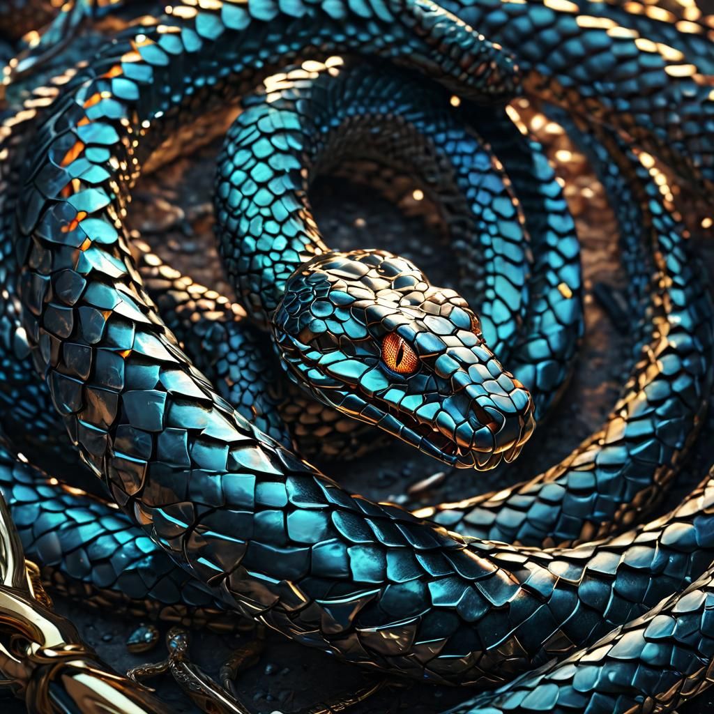 snake made of a diamond  by @Inspirationer