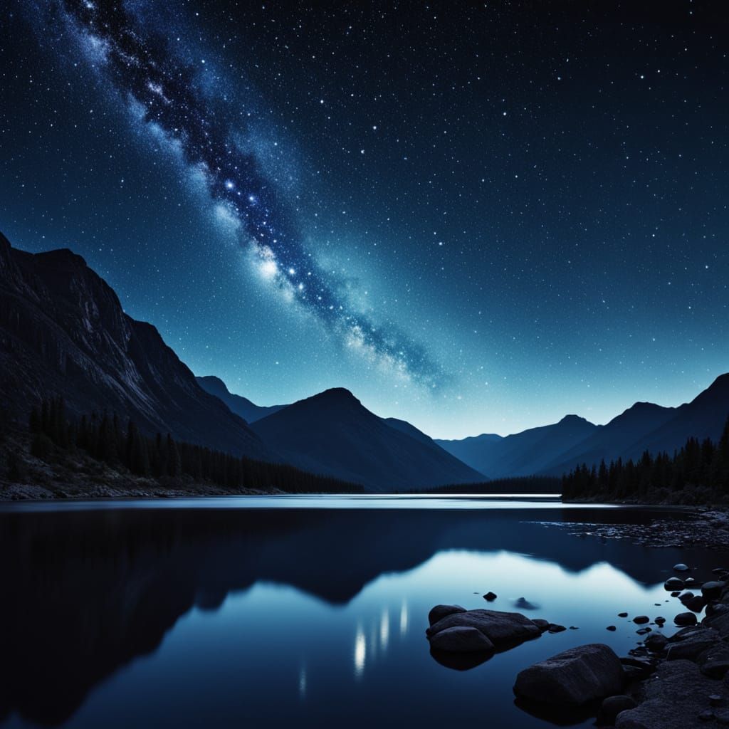 night sky view of the milky way from a distant planet