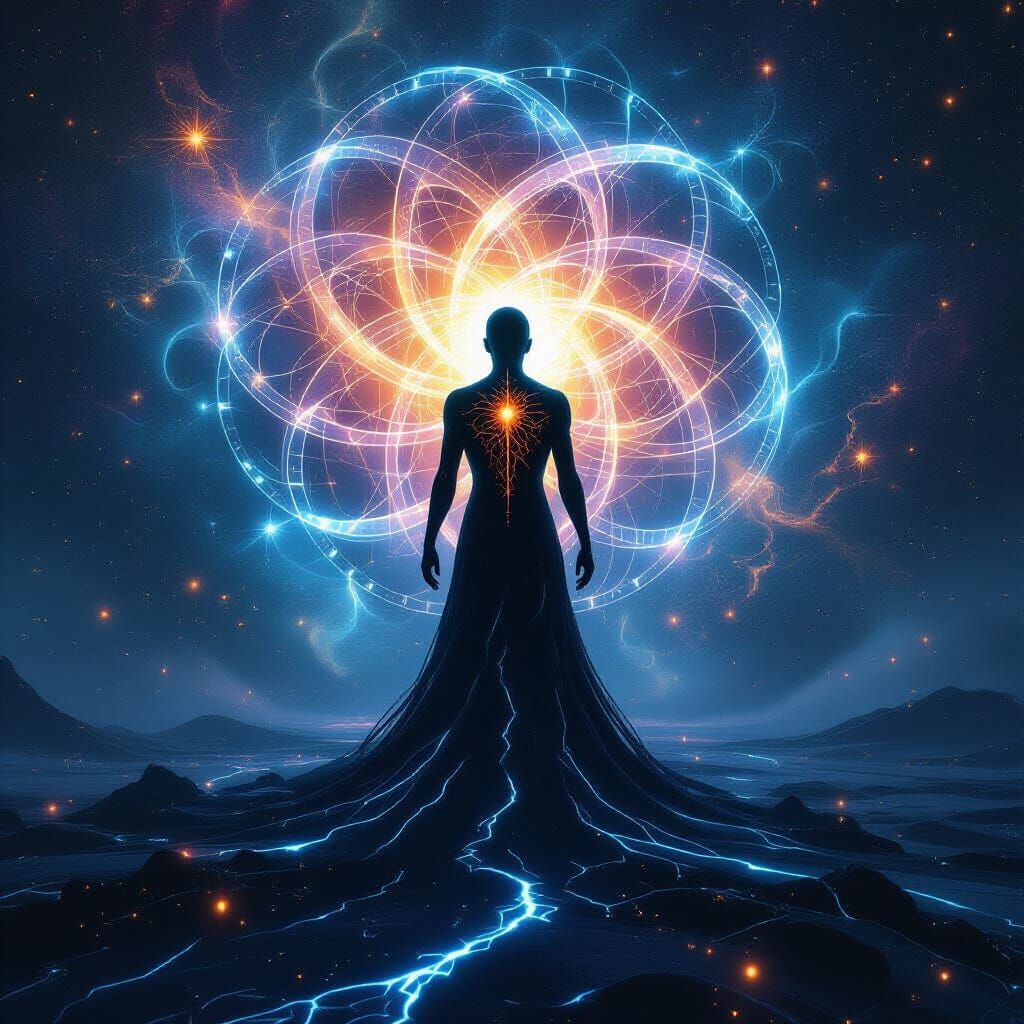 To make the NightCafe prompt even wilder, more profound, and hyperrealistic while incorporating a human figure as a central element, I’ll am...