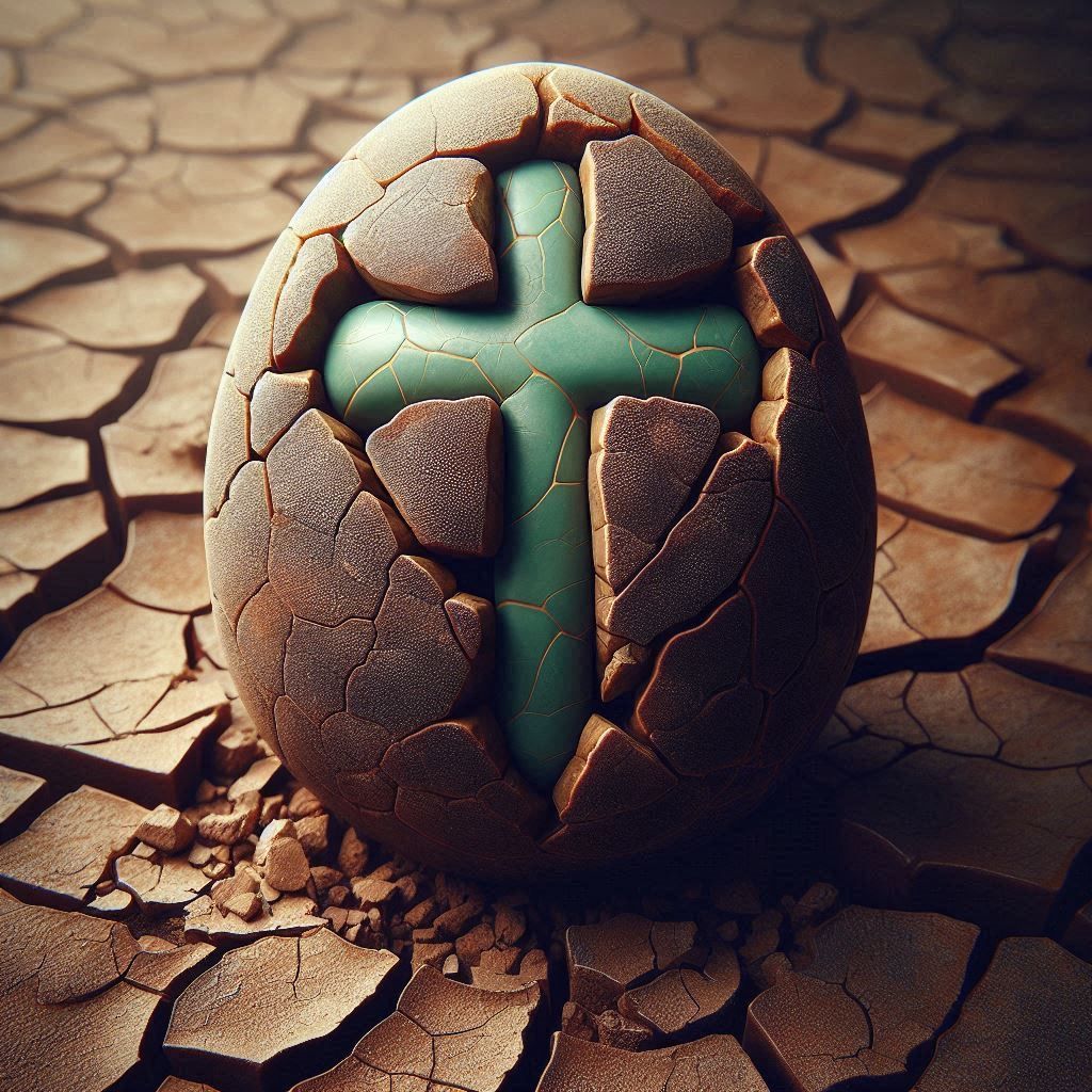 easter cross egg