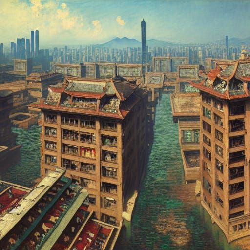 Kowloon walled city; Gustave Caillebotte; Johannes Vermeer; ...