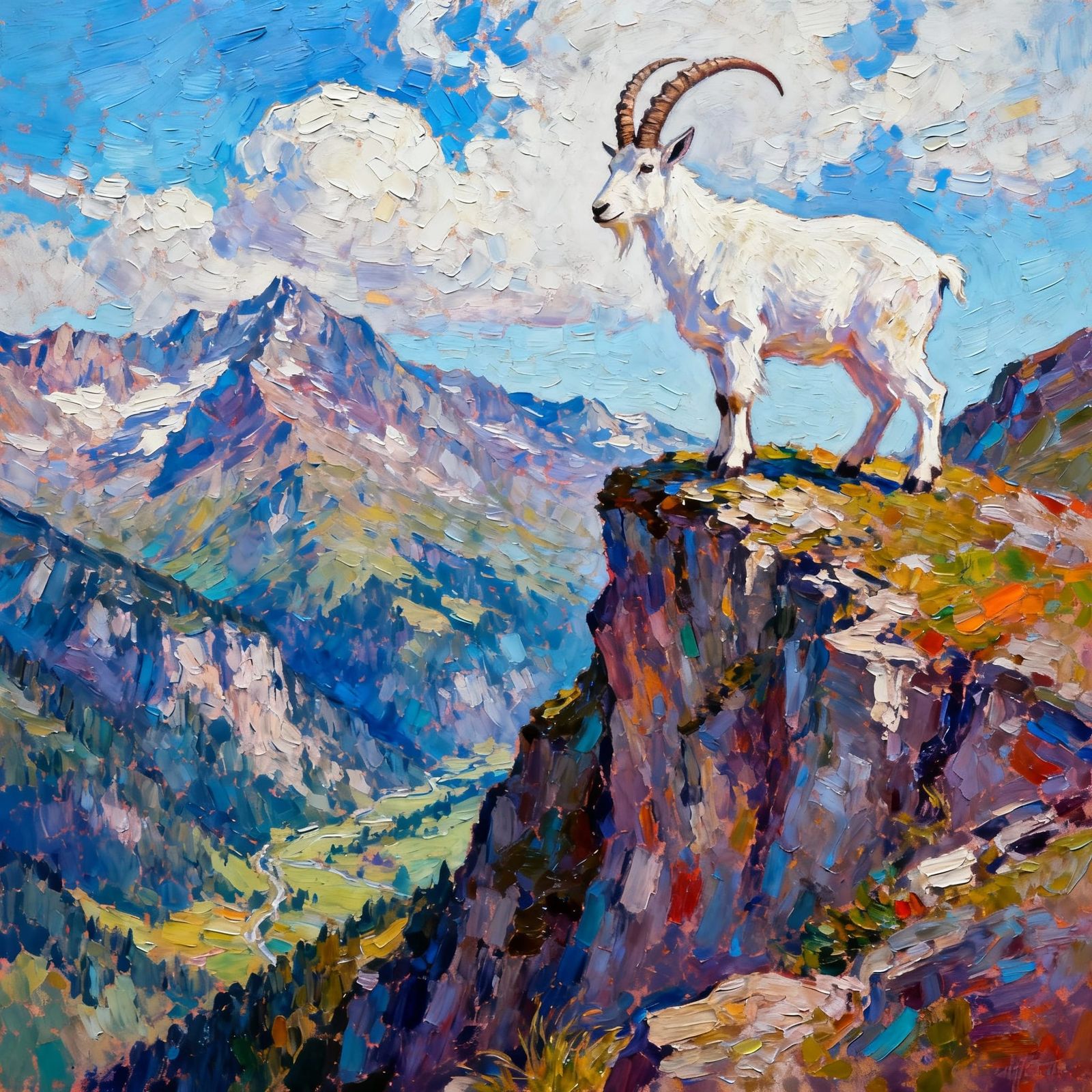 Daily Challenge #1086: Swiss Alps, Beautiful Ibex in the Swiss Alps  by @Mystienight