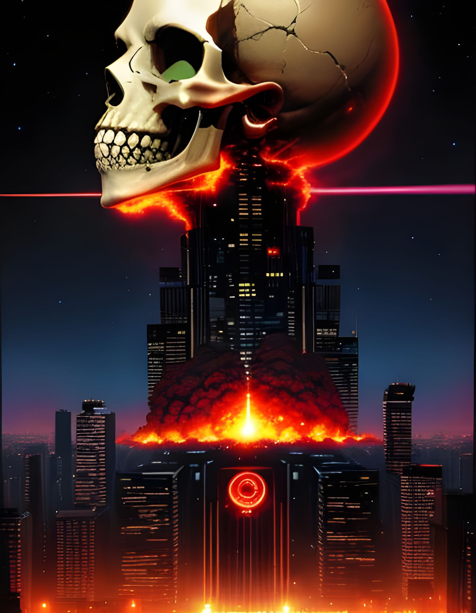 The exploding skull - AI Generated Artwork - NightCafe Creator