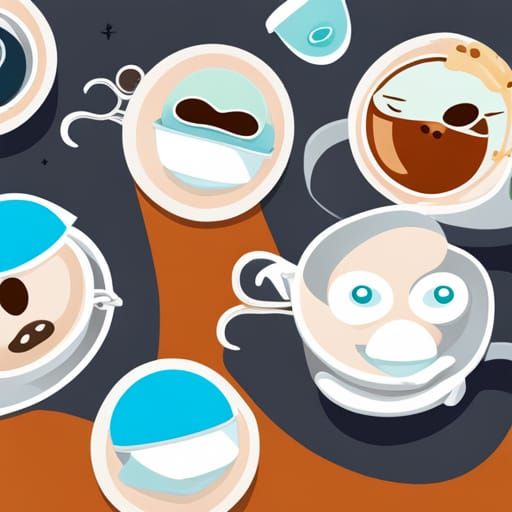 extraterrestrial beings enjoying alien-inspired coffee in a ...