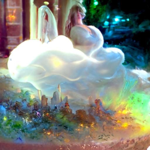 Opal city ethereal female clouds and light