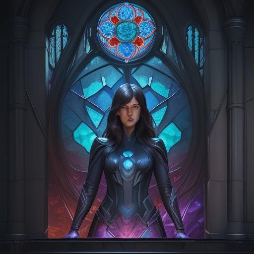 Beautiful stained glass of agents of shield inhumans detaile...