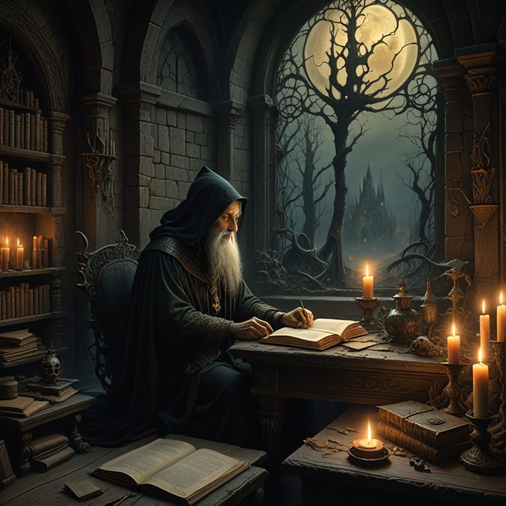 An Arch-Wizard study chamber.  by @undefined