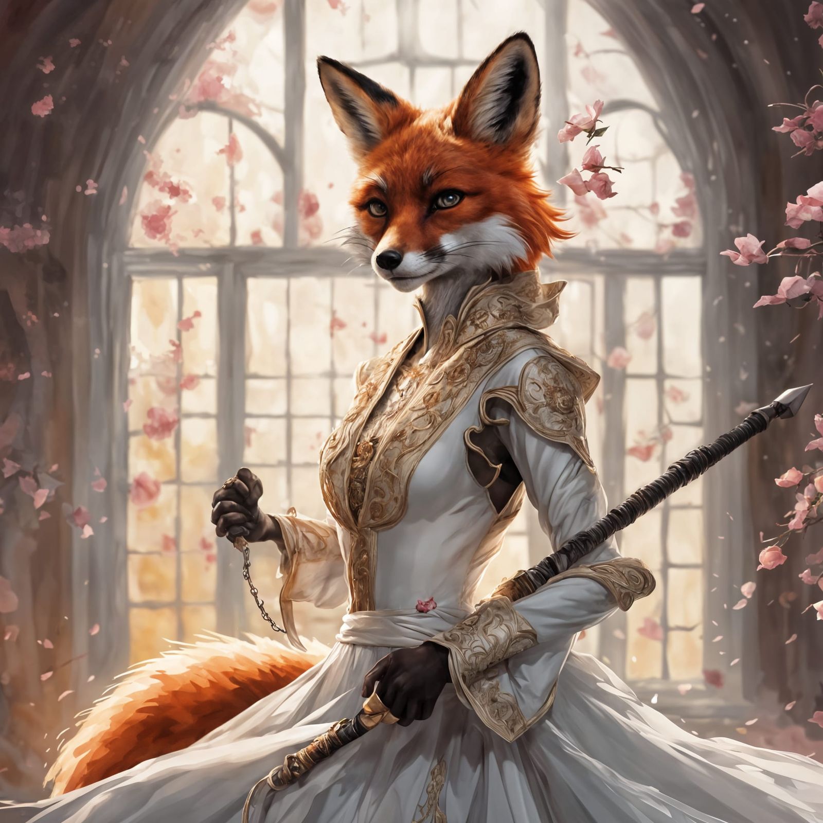 Anthropomorphic fox  by @Furry enjoyer 