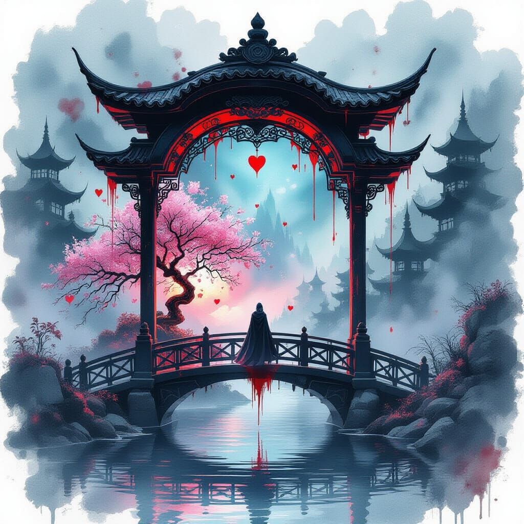 Gothic Valentine's Curse Fantasy Painting