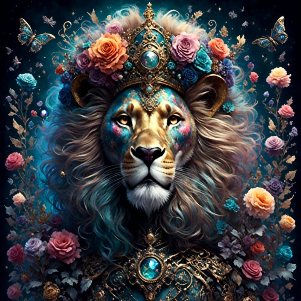 <lora:Cosmic steampunk:1.0> lion