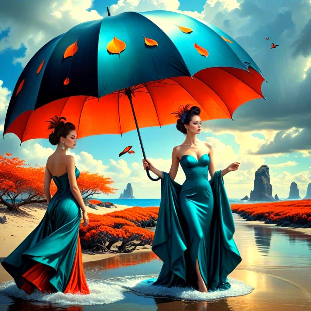 Elegant Ladies in Surreal Surroundings