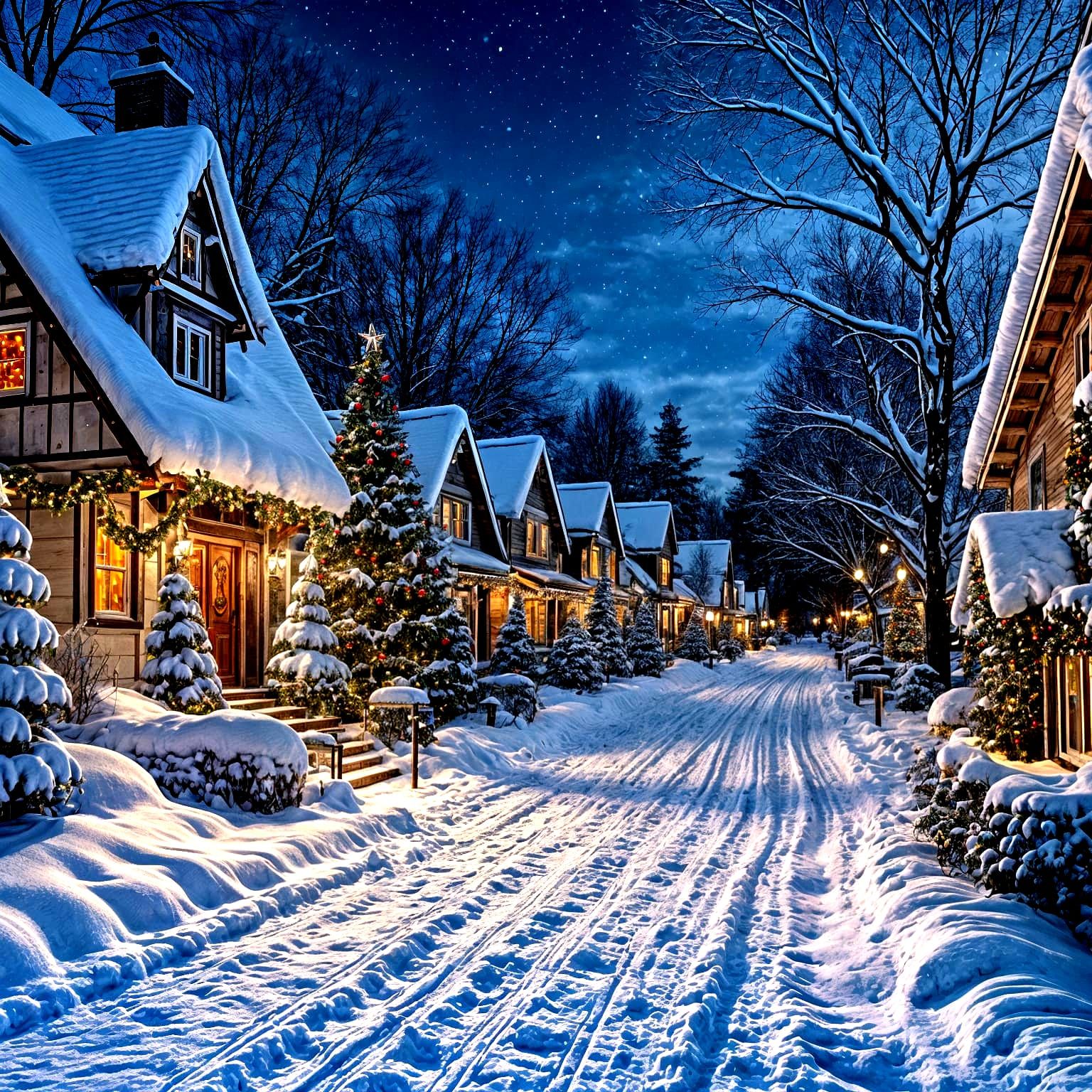 Snow town  by @Adrian