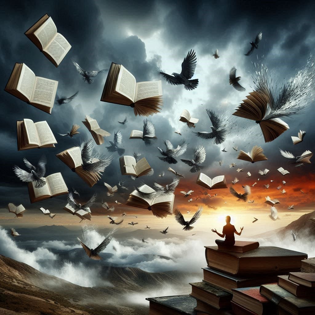 Flying books