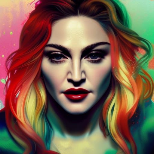 Portrait Of Madonna - AI Generated Artwork - NightCafe Creator