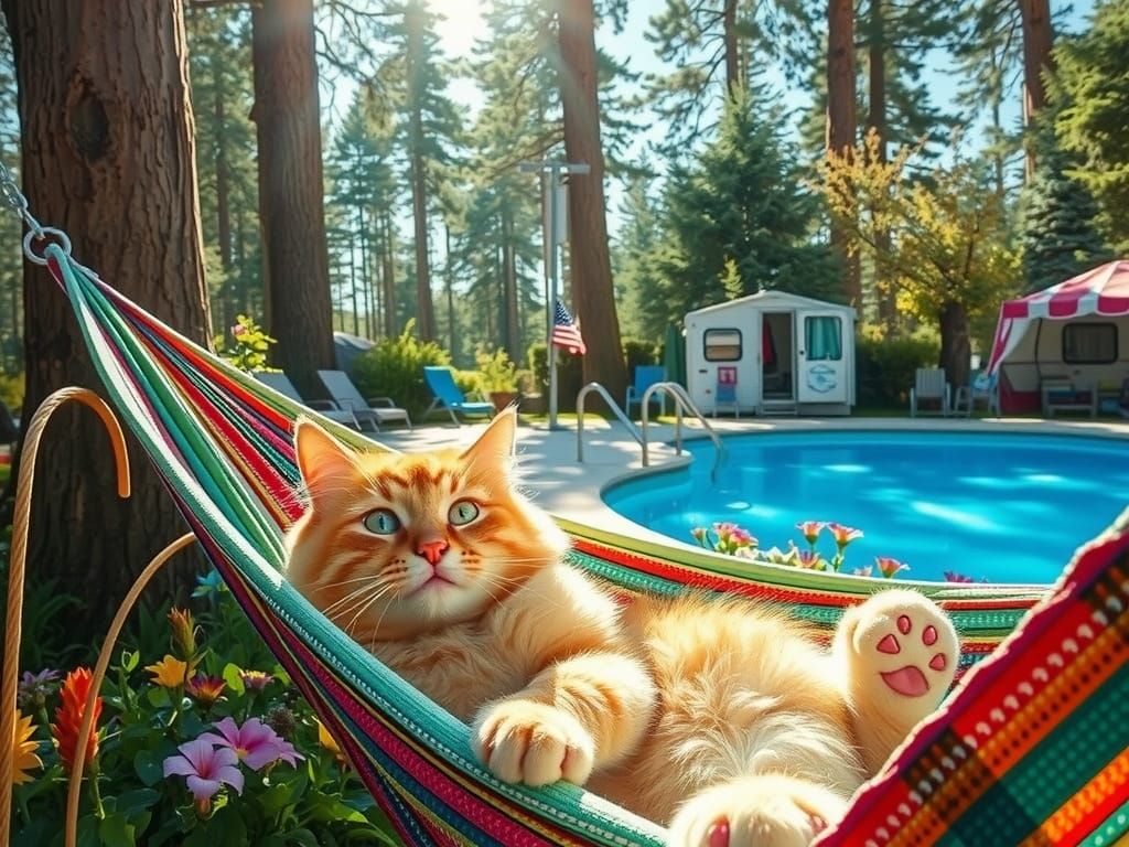 Cat enjoying Summer  by @RandomUser1234