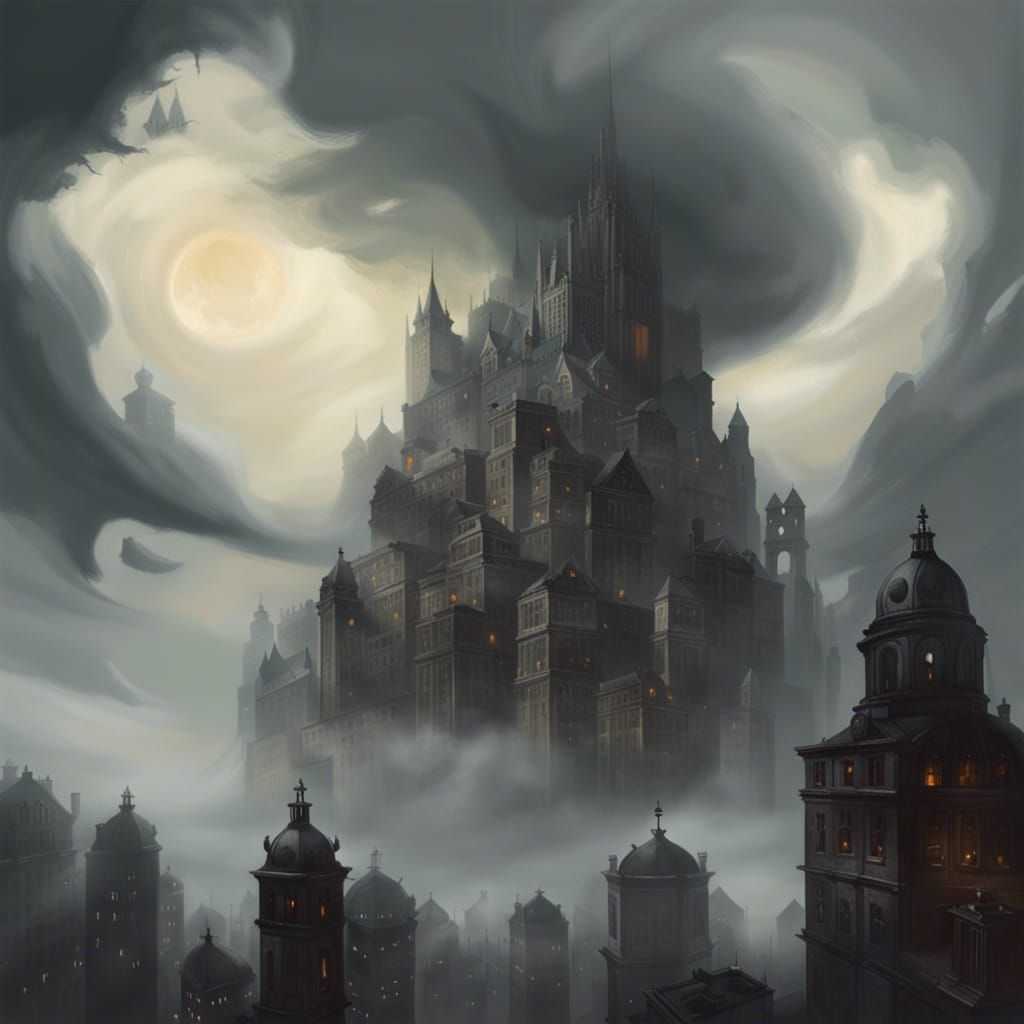 A city in a cloud