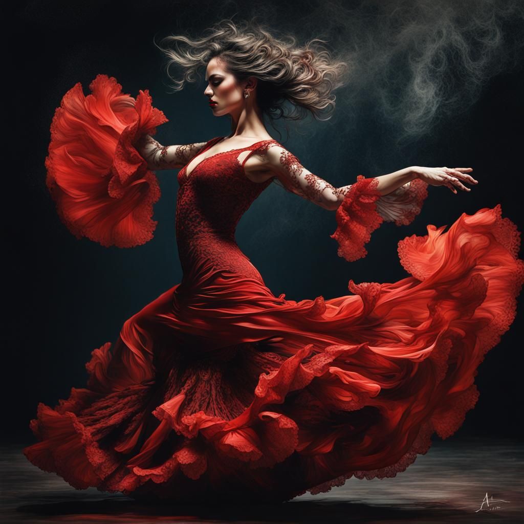 a beautiful flamenco dancer - AI Generated Artwork - NightCafe Creator