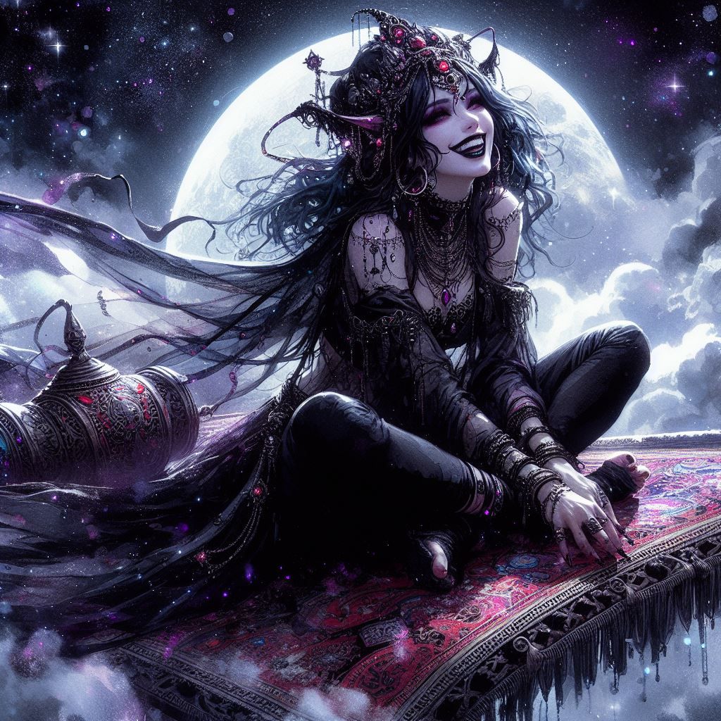 Djinni Taking the Old Magic Carpet for a Spin