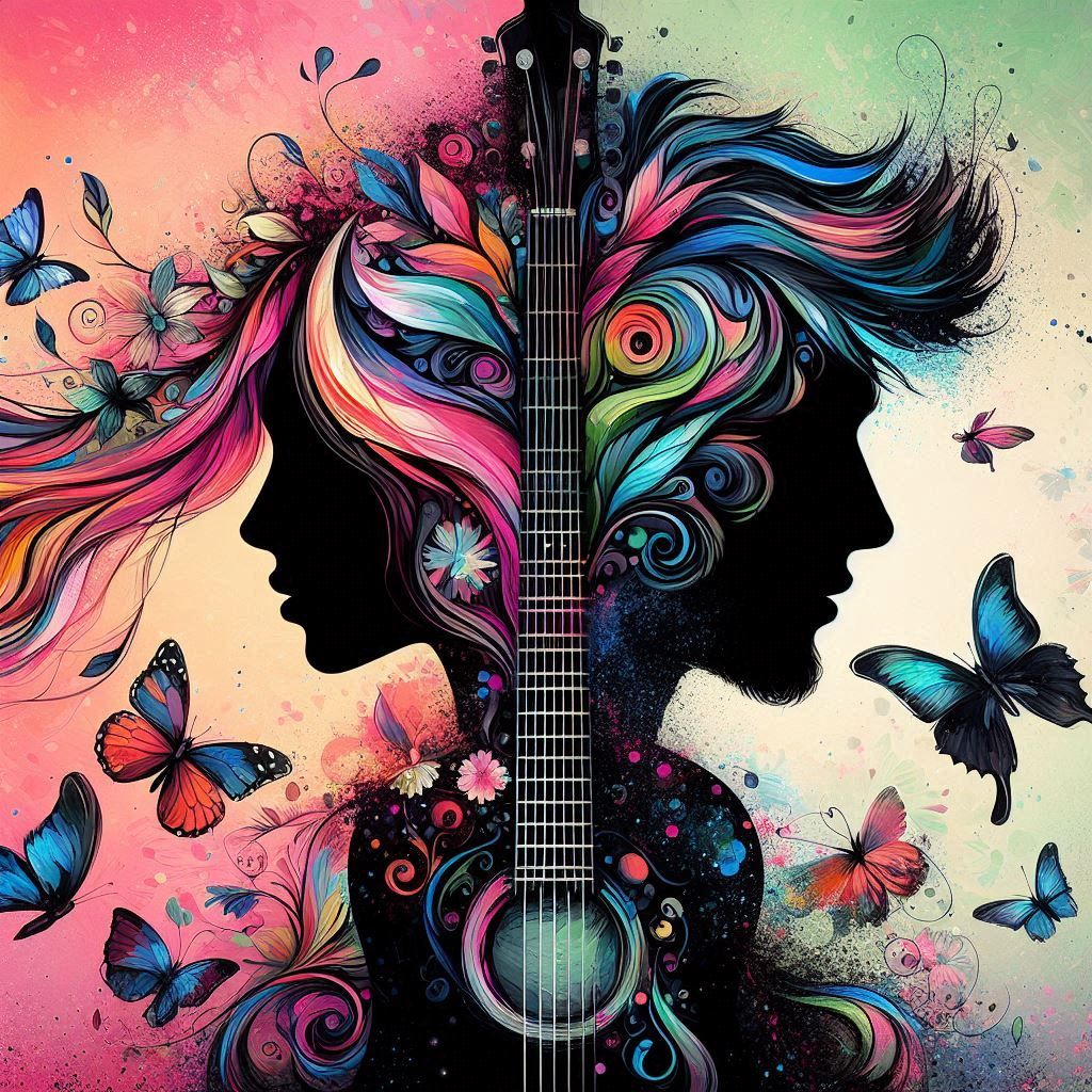 Split guitar portrait XXIII