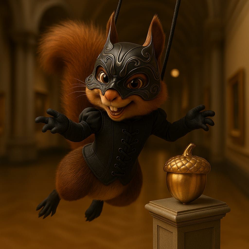 Mischievous Squirrel - The Golden Acorn