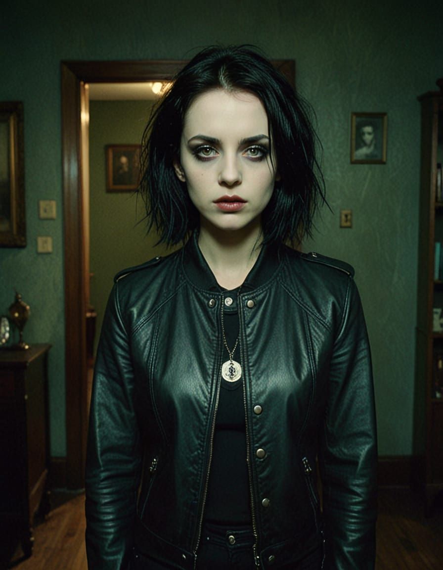 An audiovisual portrait with a late 1980s neo-gothic and post-punk aesthetic, captured with visual technology evoking the 1990s style. The a...