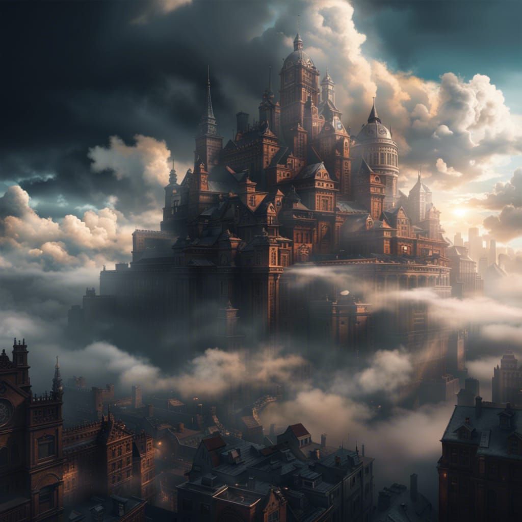 City in the Clouds  by @Metuxa