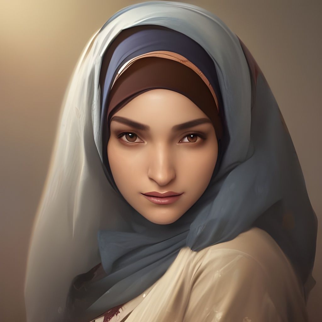 muslim woman with hijab - AI Generated Artwork - NightCafe Creator
