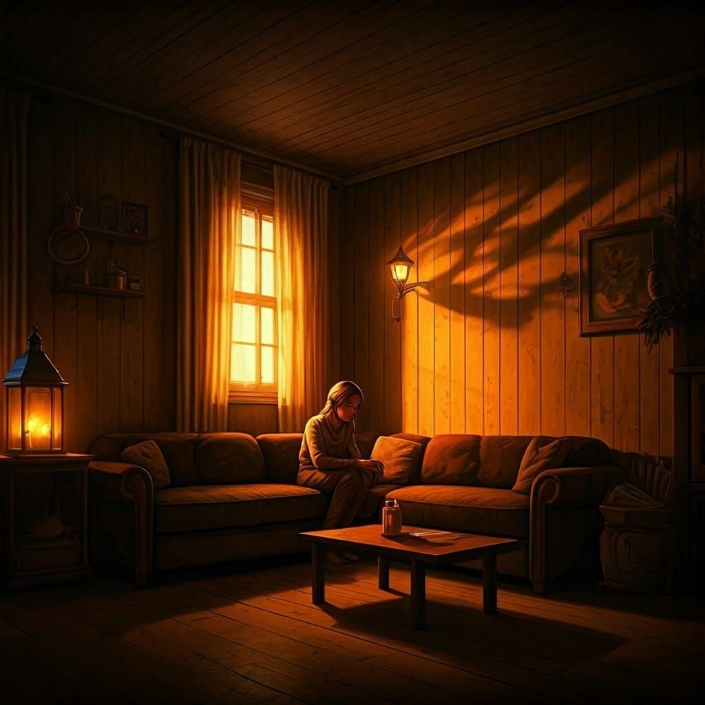 Cozy Home in Sudden Darkness