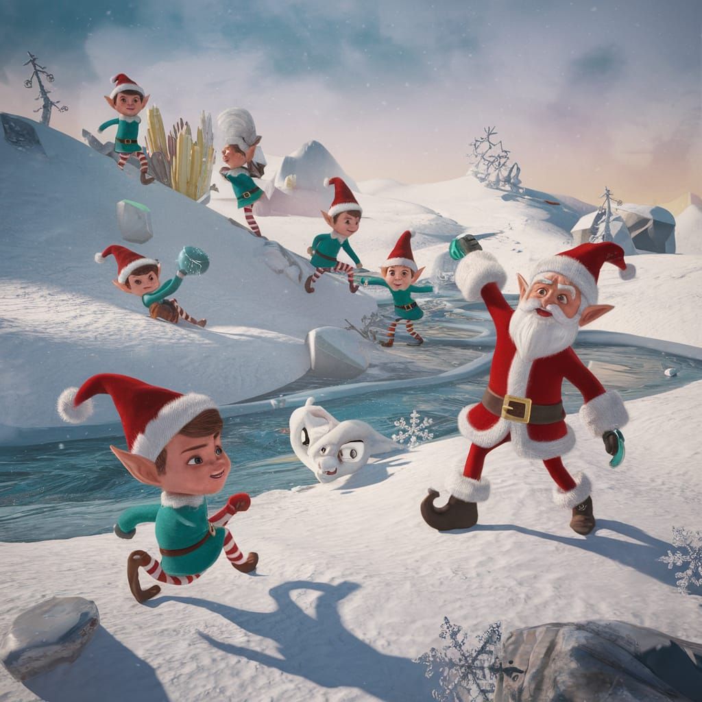 Elves Brave the Frozen Wilderness in 3D