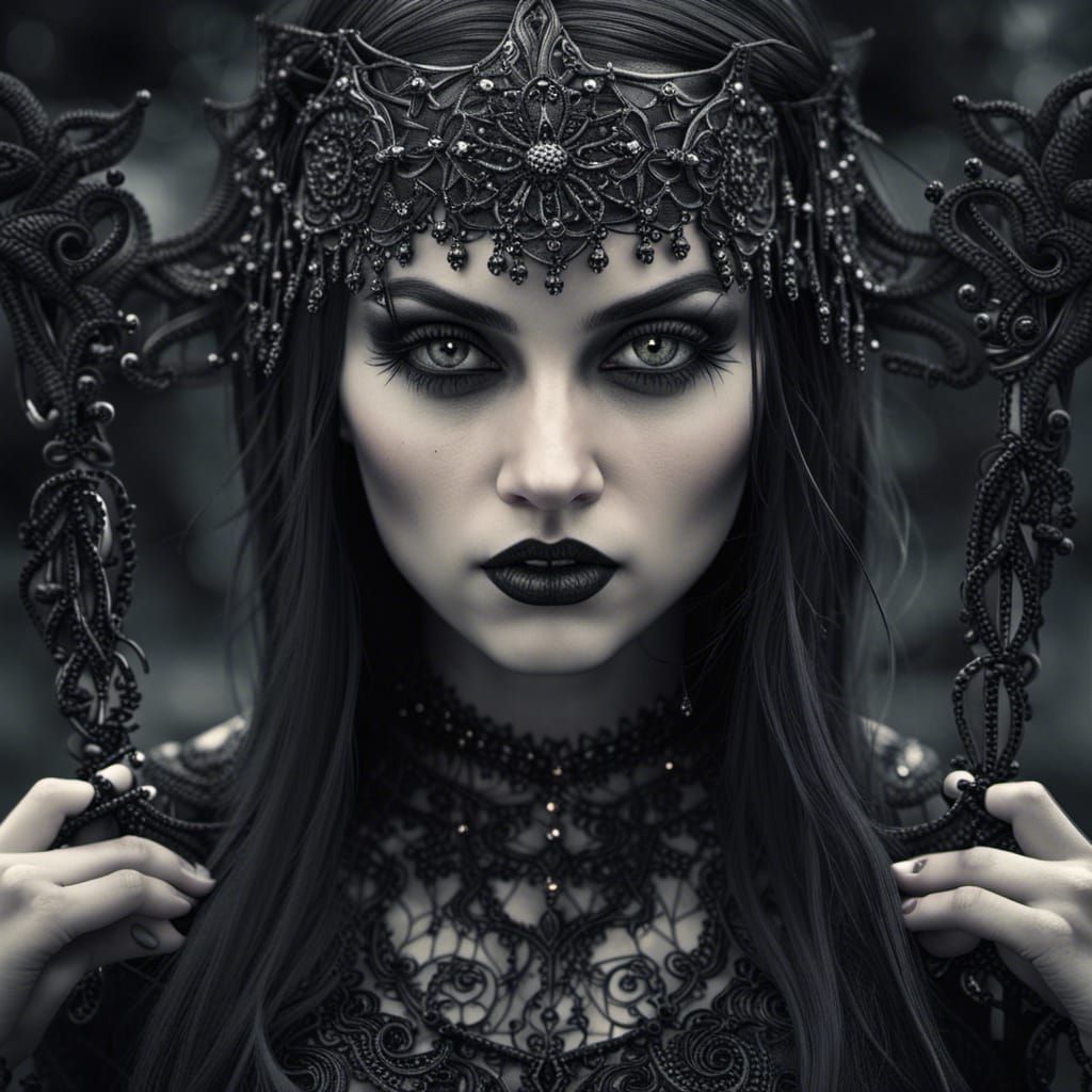 Amazing goth girl intricate details - AI Generated Artwork - NightCafe ...