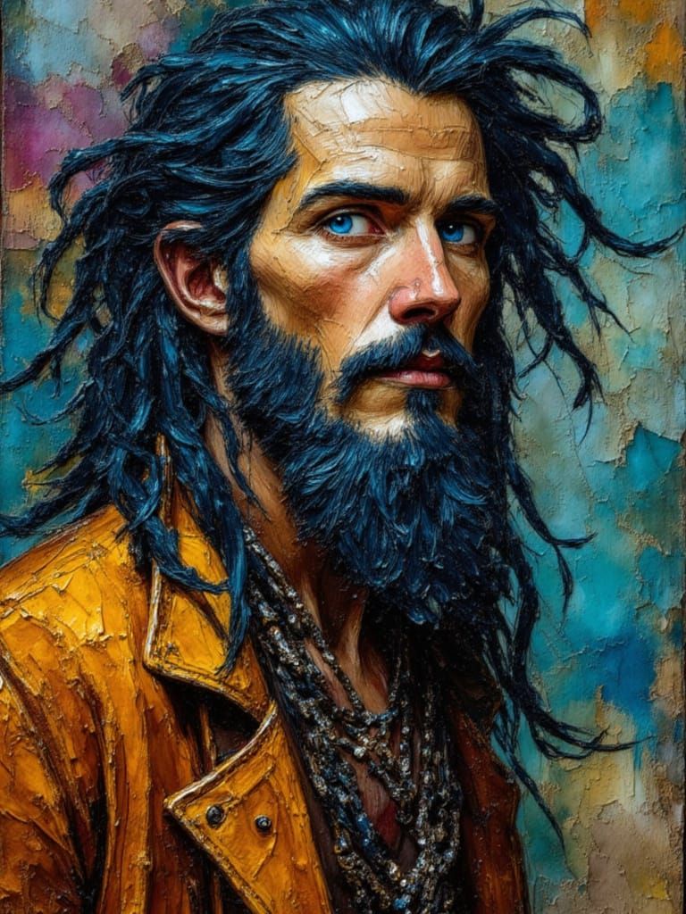 Oil painting, encaustic, impasto, pirate, in the style of Artemisia Gentileschi, Wadim Kashin, neurographic, summer colors, chiaroscuro, shi...