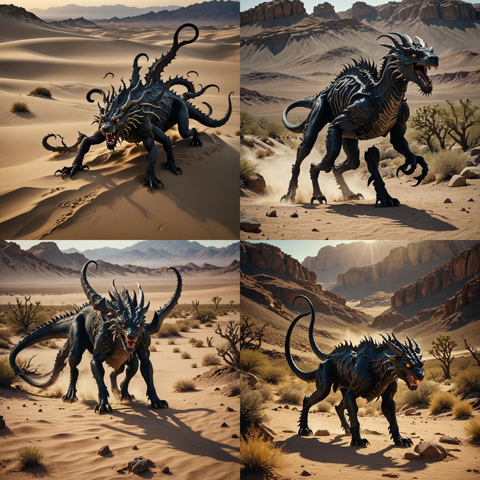 Creature that is half displacer beast and half dragon with n...