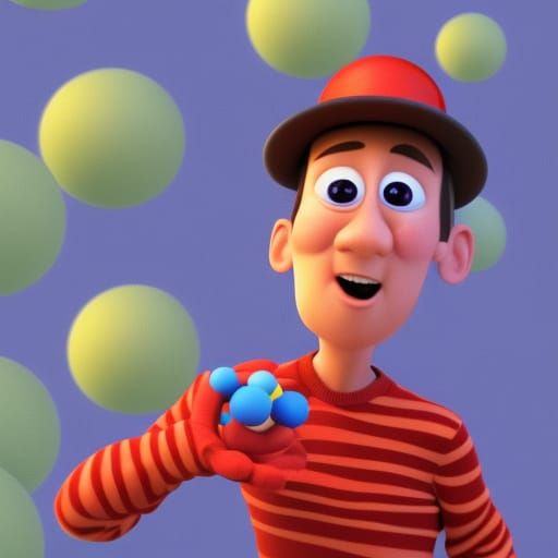 peter with balls on his chin AI Generated Artwork NightCafe Creator