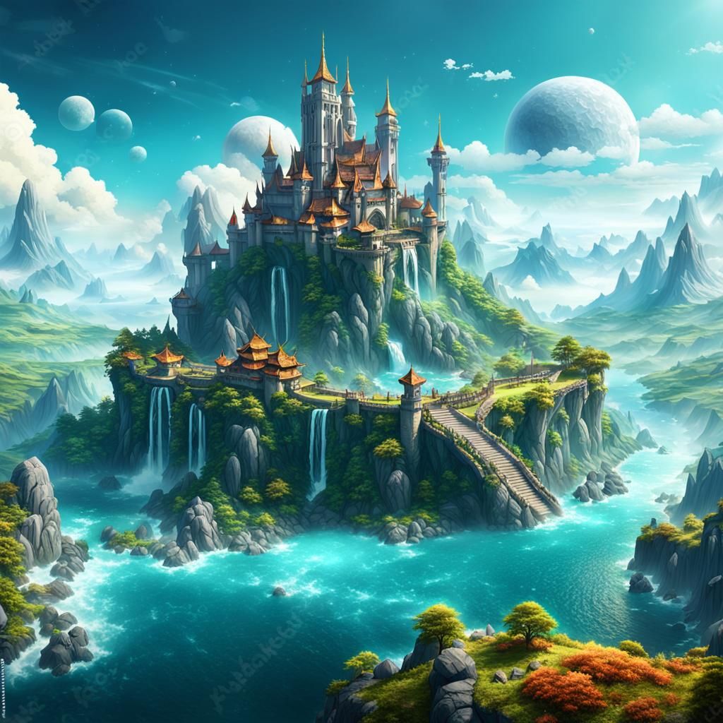 Epic over the top fantasy design of the the most beautiful f...