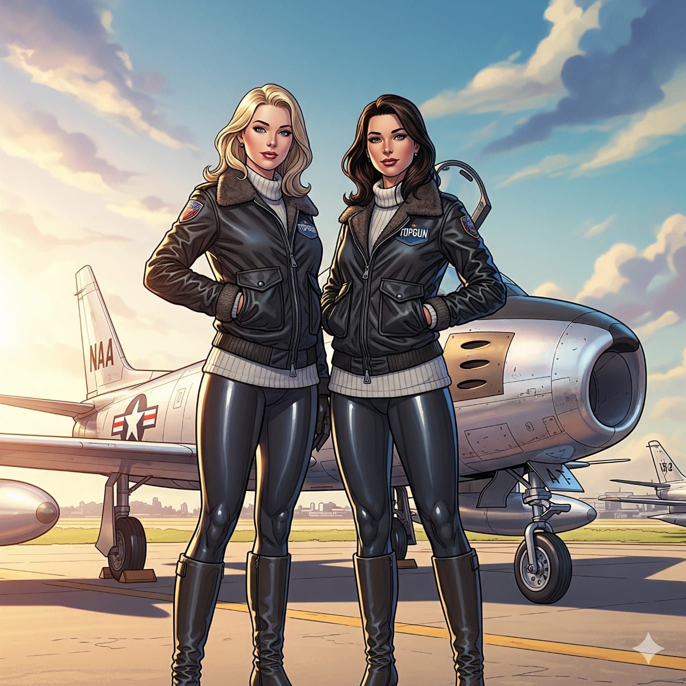 Capt Vic, Capt Kate Check out a Sabre