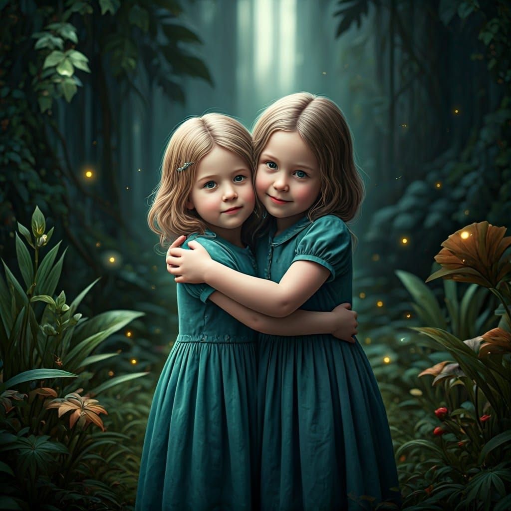 Sisters in a Whimsical Wonderland