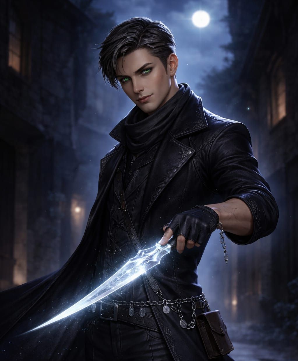 Cyran Vowmere - the Moonlit Duelist - human rogue (Soulknife)
