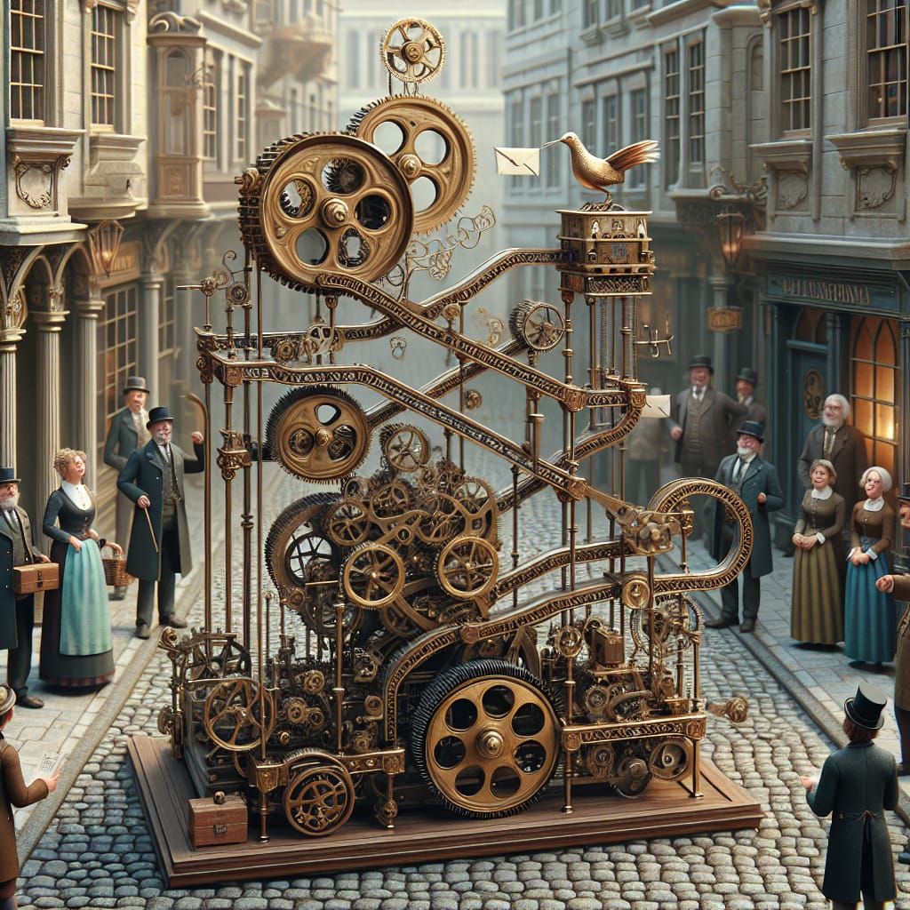 The Mailing Machine A whimsical, Steampunkinspired Rube Goldberg