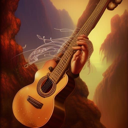 Pelican with guitar Strings AI Generated Artwork NightCafe Creator