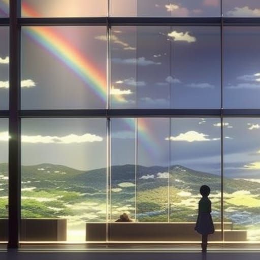 Rainbow Flag reflected a department store display window