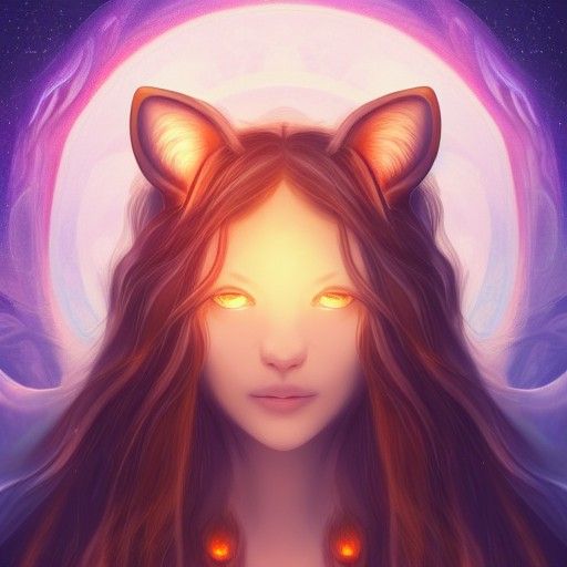 Wolf-Eared Girl: Detailed Digital Illustration in 8K