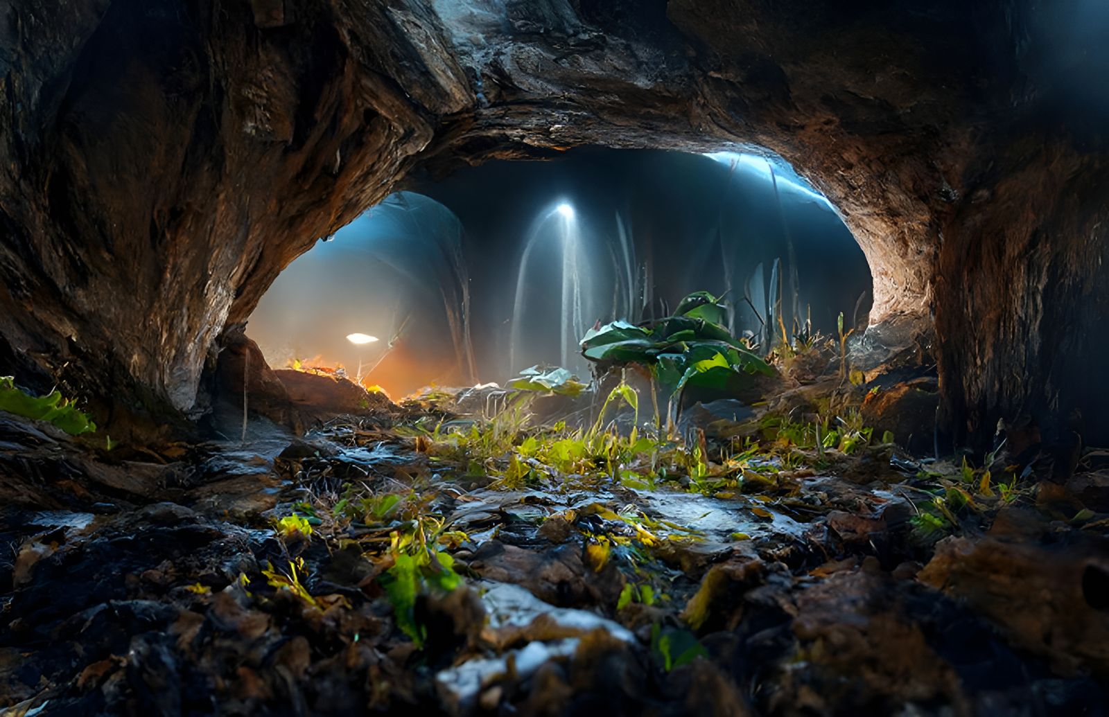 Haunting extraterrestrial cave